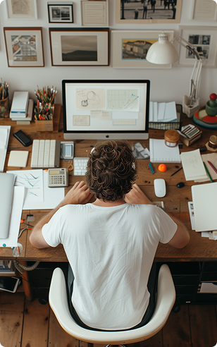 Person working at desk